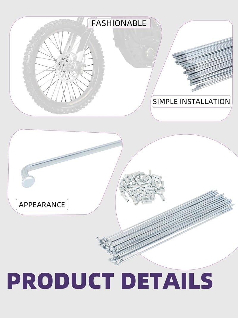 BAOUFF Motorcycle Front Wheel Spokes for Surron Light Bee,36 Pcs 216mm 8.35" Rim Spokes for Dirt Bike Sur Ron Light Bee X and S 2019-Present - Image 4